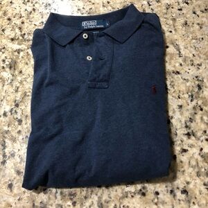 Ralph Lauren Navy Polo with Burgundy Pony Logo